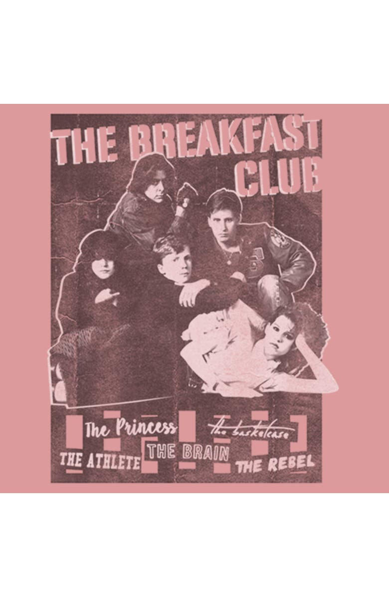 The Breakfast Club Women's The Breakfast Club Distressed Poster  Graphic T-Shirt, Alternate, color, Mauve