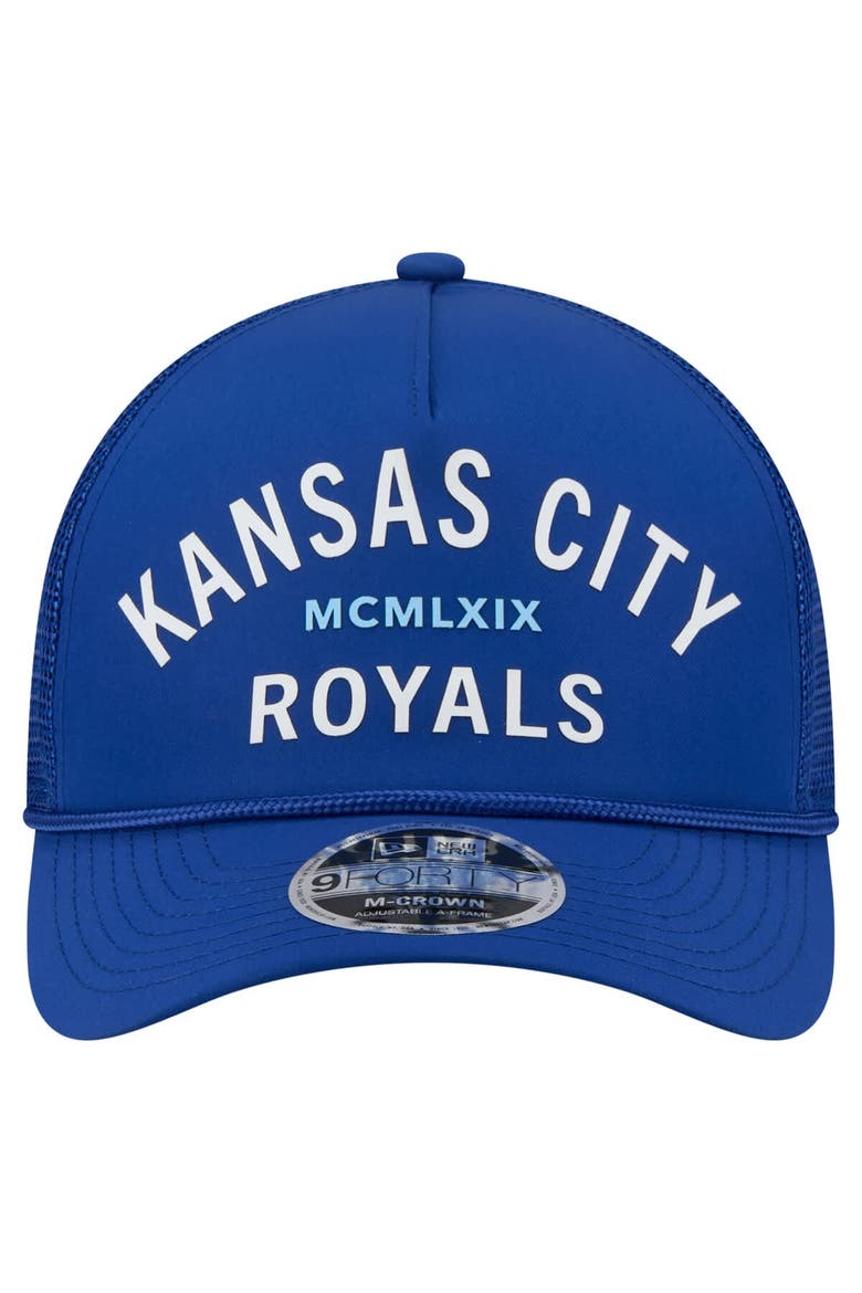 Men's New Era  Royal Kansas City Royals Minimalist 9FORTY A-Frame Adjustable Hat, Alternate, color, Royal