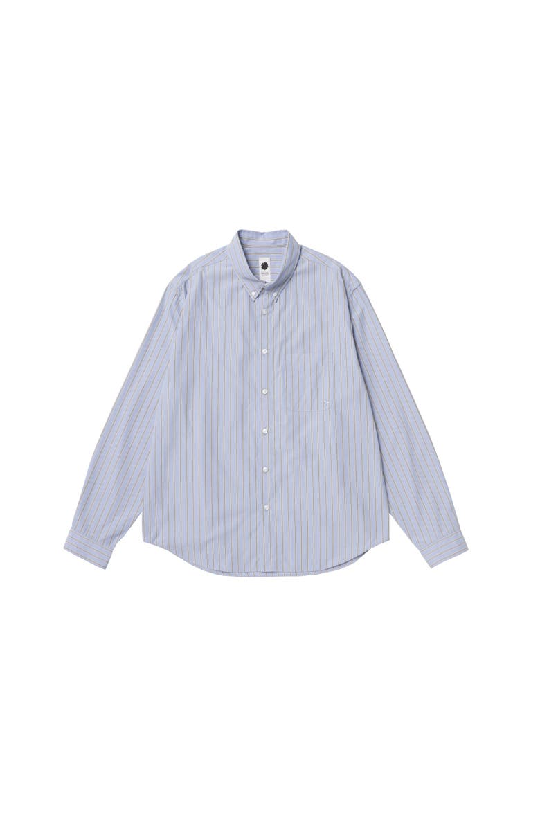 vowels Striped Button Down Shirt, Main, color, Blue