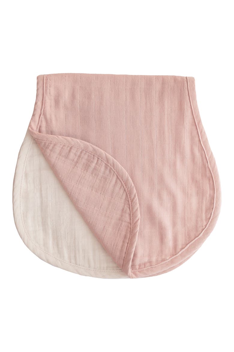 Assorted 2-Pack Organic Cotton Muslin Burp Cloths, Main, color, BLUSH/ FOG