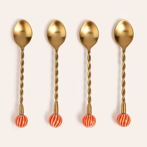 Rampur Set Of 4 Steel Dessert Spoon Set Cheerland