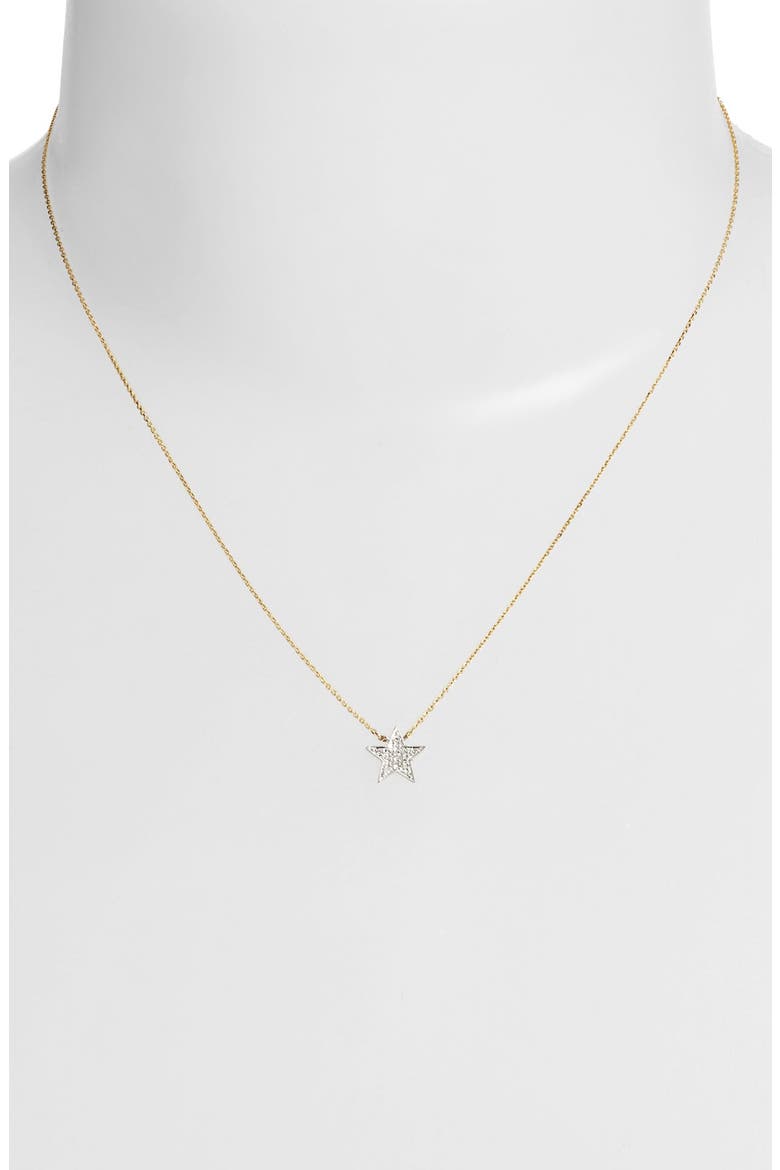'Julianne Himiko' Diamond Star Pendant Necklace, Alternate, color, YELLOW GOLD/ WHITE GOLD