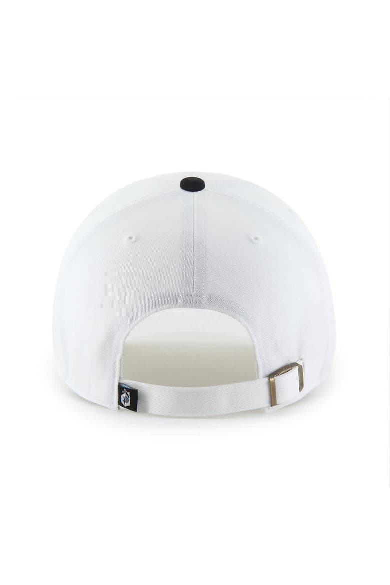 Men's '47  White Minnesota United FC Two-Tone Clean Up Adjustable Hat, Alternate, color, White
