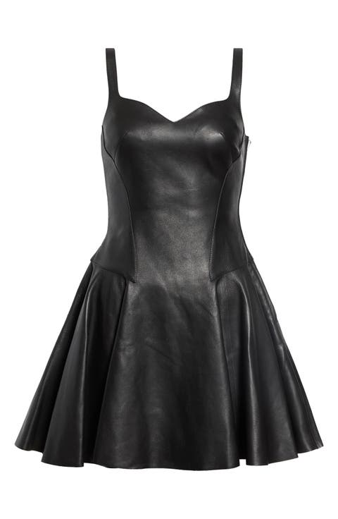 Leather Skater Dress