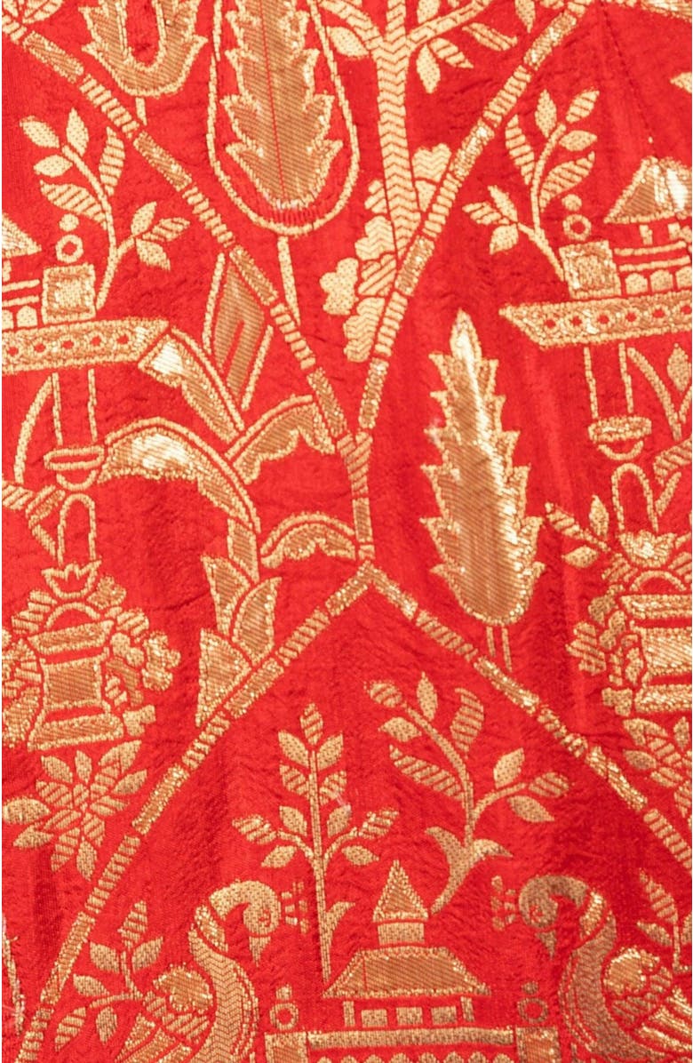 RAAS Azalea Jacquard Silk Gown, Alternate, color, Red