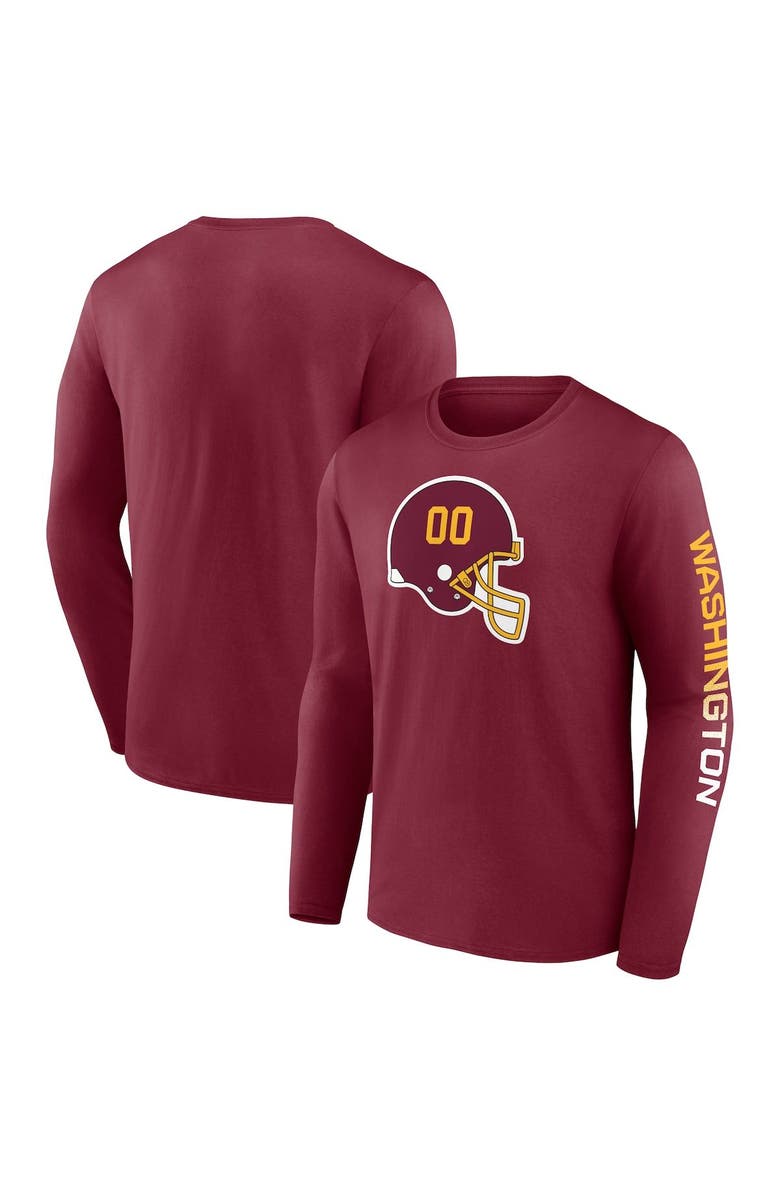FANATICS Men's Fanatics Branded Burgundy Washington Football Team Clear Sign Long Sleeve T-Shirt, Main, color, 