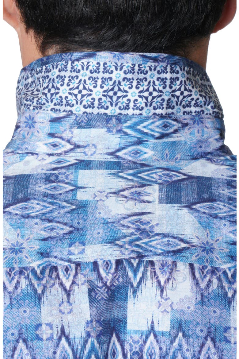 Diamond Print Button-Up Shirt, Alternate, color, MULTI