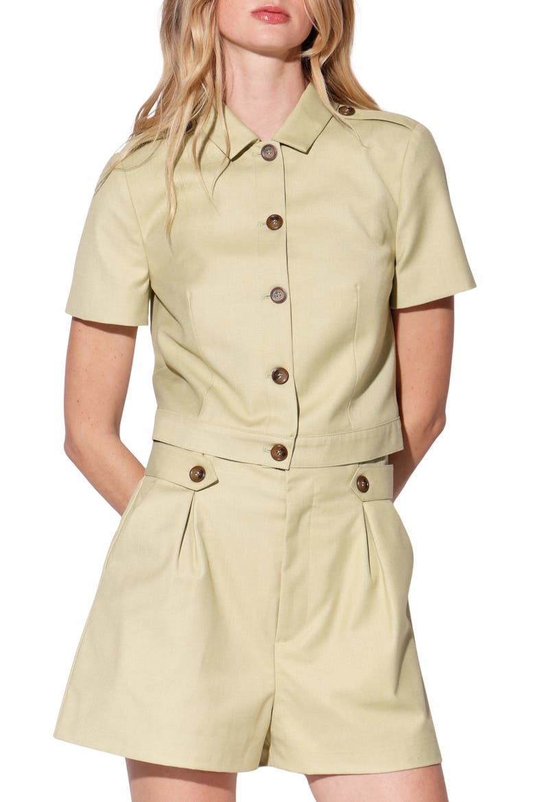 Meera Short Sleeve Jacket, Main, color, PARSLEY