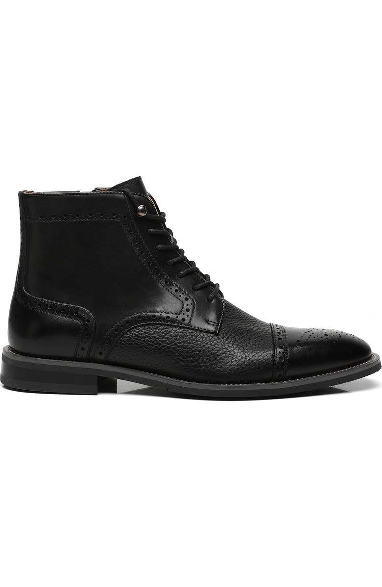 La Milano Jaxon II Cap Toe Boot, Alternate, color, Black