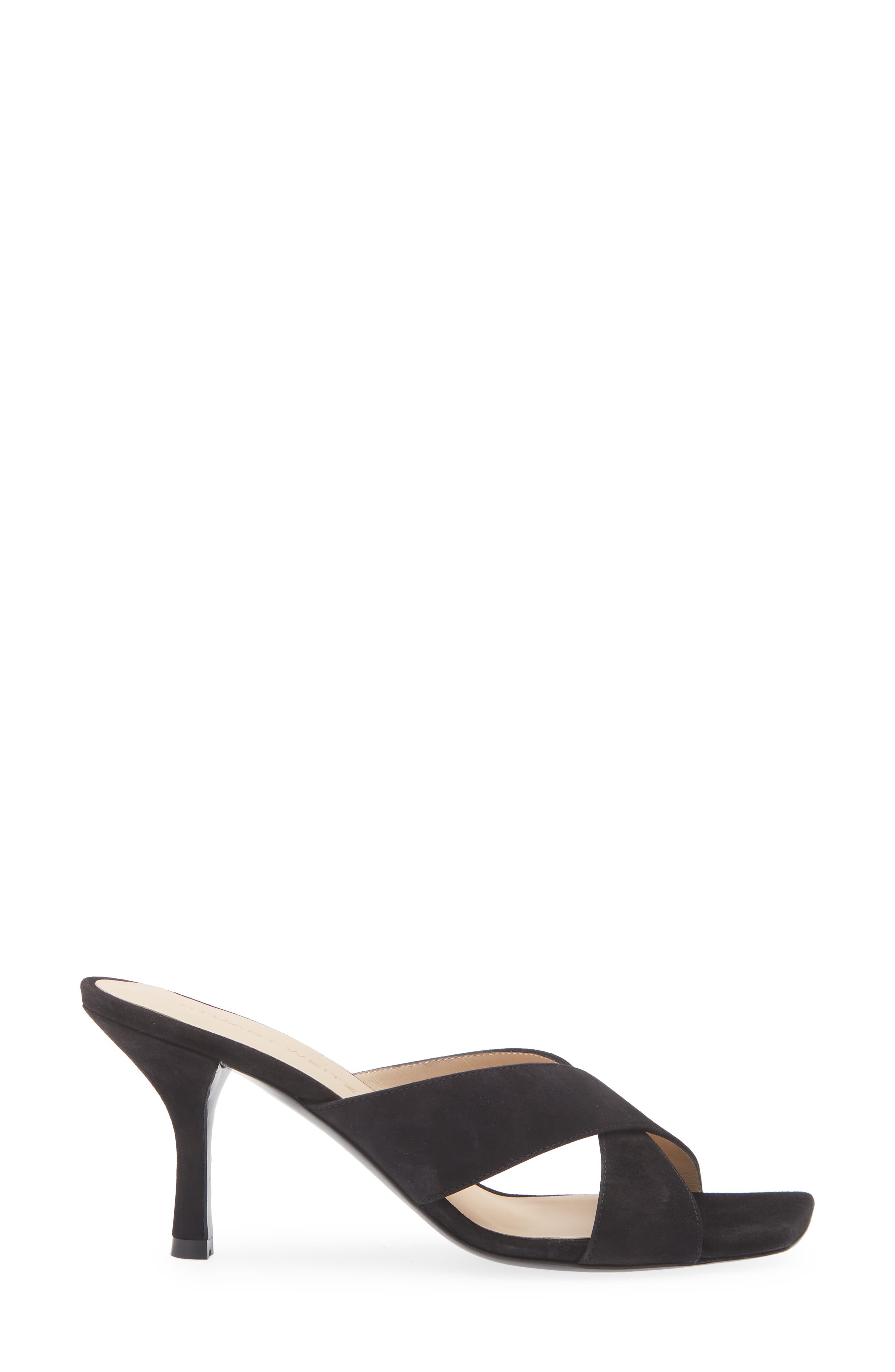 Dayna Slide 75 Sandal, Alternate, color, BLACK SUEDE