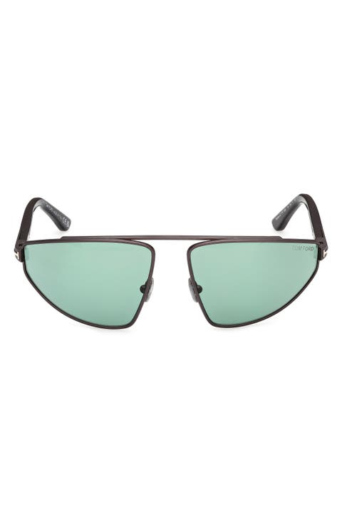 Parker 64mm Oversize Pilot Sunglasses