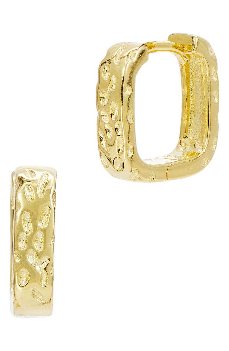 SAVVY CIE JEWELS 18K Gold Plated Sterling Silver Square Hoop Earrings, Alternate, color, Gold