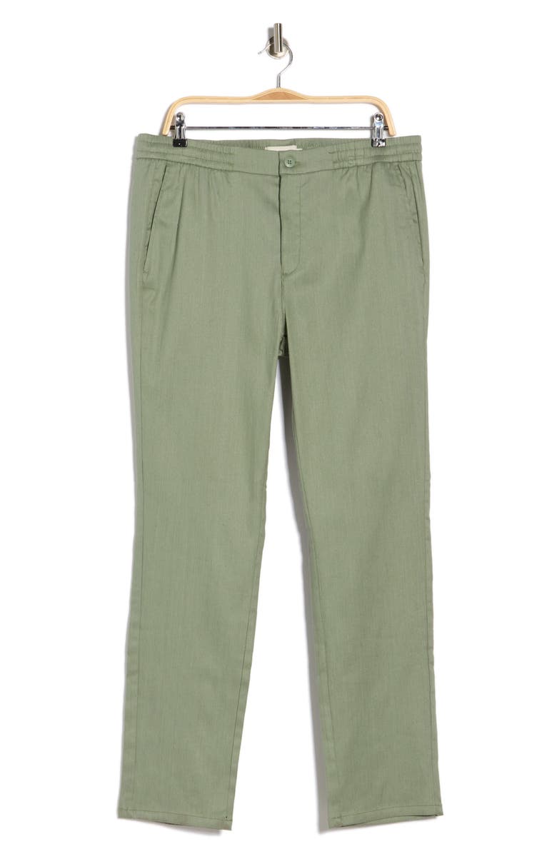 Bugatchi Stretch Cotton & Linen Pants, Alternate, color, Khaki
