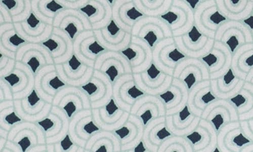 Original Penguin Geo Print Stretch Cotton Poplin Button-up Shirt In Blue Haze