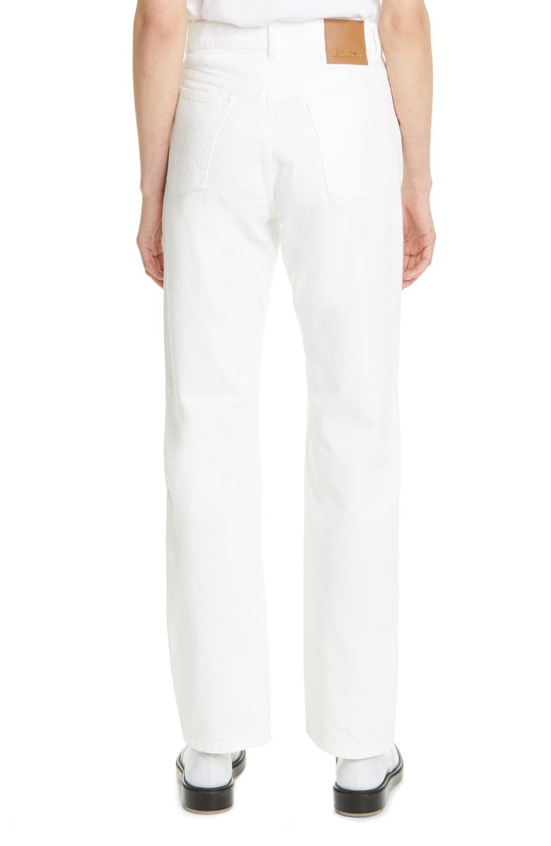 Jacquemus High Waist Straight Leg Jeans, Alternate, color,