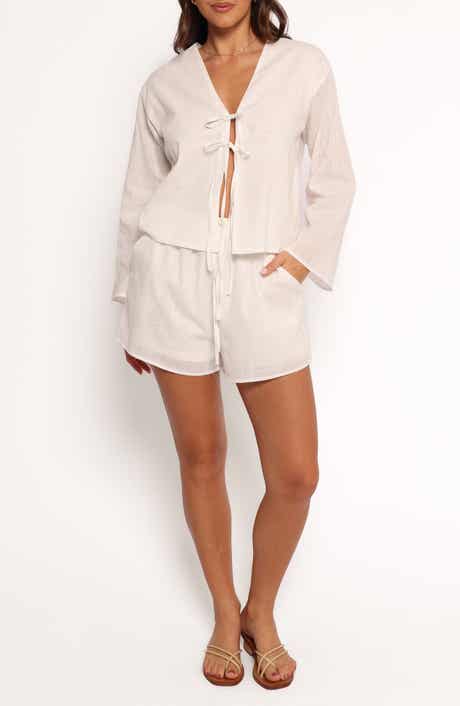 Petal & Pup Flynn Cotton Tie Front Top & Drawstring Shorts Set