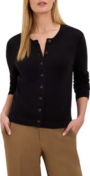 NIC+ZOE Cotton Buttoned Up Cardigan