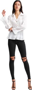 Belle & Bloom Yoko Shirred Chiffon Blouse