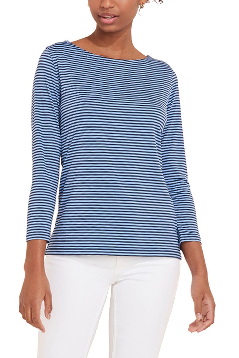 Sankaty Stripe Boat Neck Top, Main, color, NEWPORT/ DEEP BAY