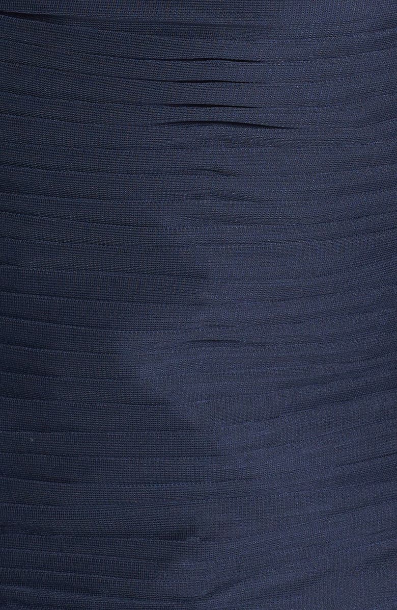 Adrianna Papell Embellished Lace Yoke Pleat Mesh Gown, Alternate, color, 