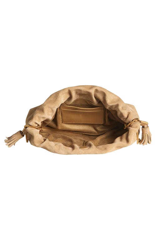 Veronica Beard Small Stash Suede Drawstring Clutch