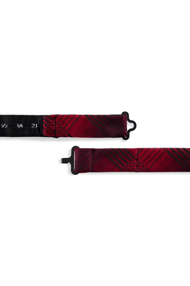 Big & Tall Tonal Plaid Bow Tie, Alternate, color, RED