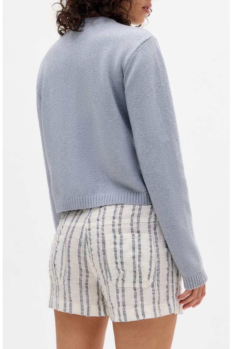 Linen & Cotton Shorts, Alternate, color, OFF WHITE STRIPE