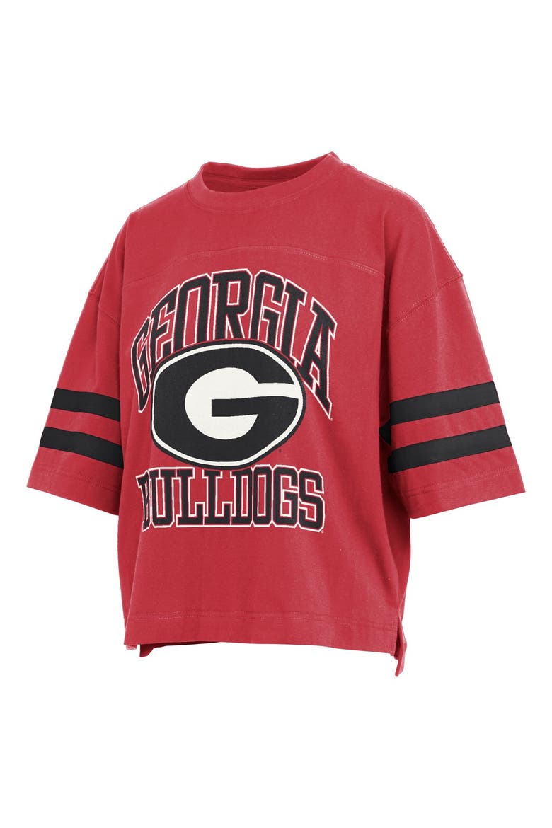 Women's Pressbox  Red Georgia Bulldogs Wayne Tyler Cropped T-Shirt, Alternate, color, Red