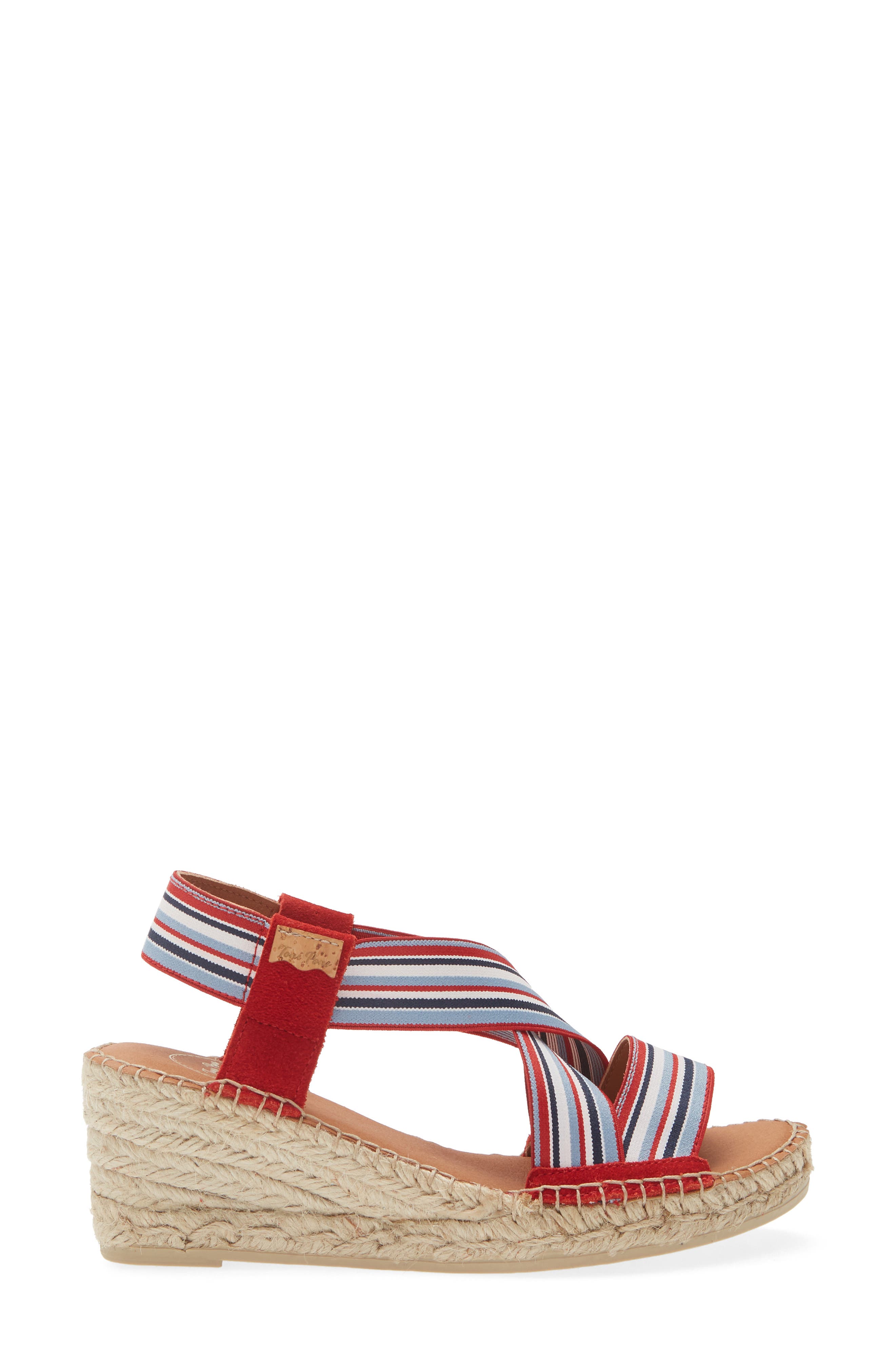 Tina Espadrille Wedge Sandal, Alternate, color, MARINER