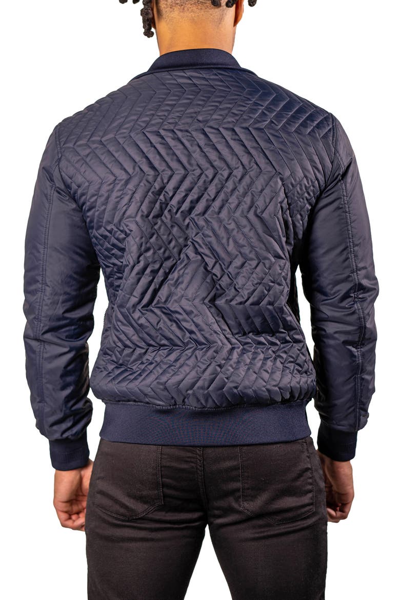 Puffycomb Quilted Bomber Jacket, Alternate, color, BLUE