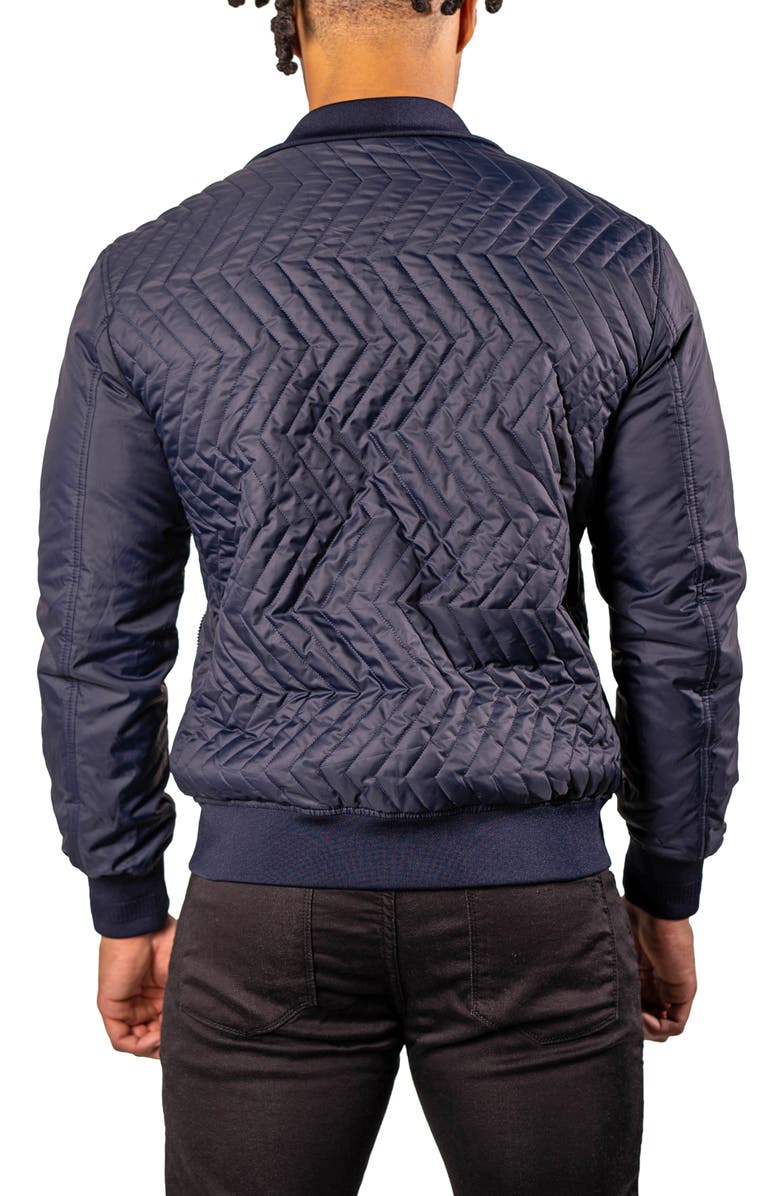 Maceoo Puffycomb Quilted Bomber Jacket, Alternate, color, Blue