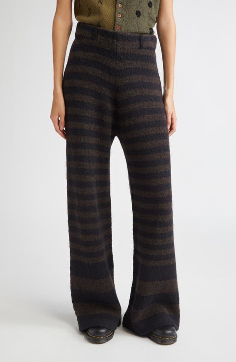 Softi Oversize Stripe Wool Blend Pants