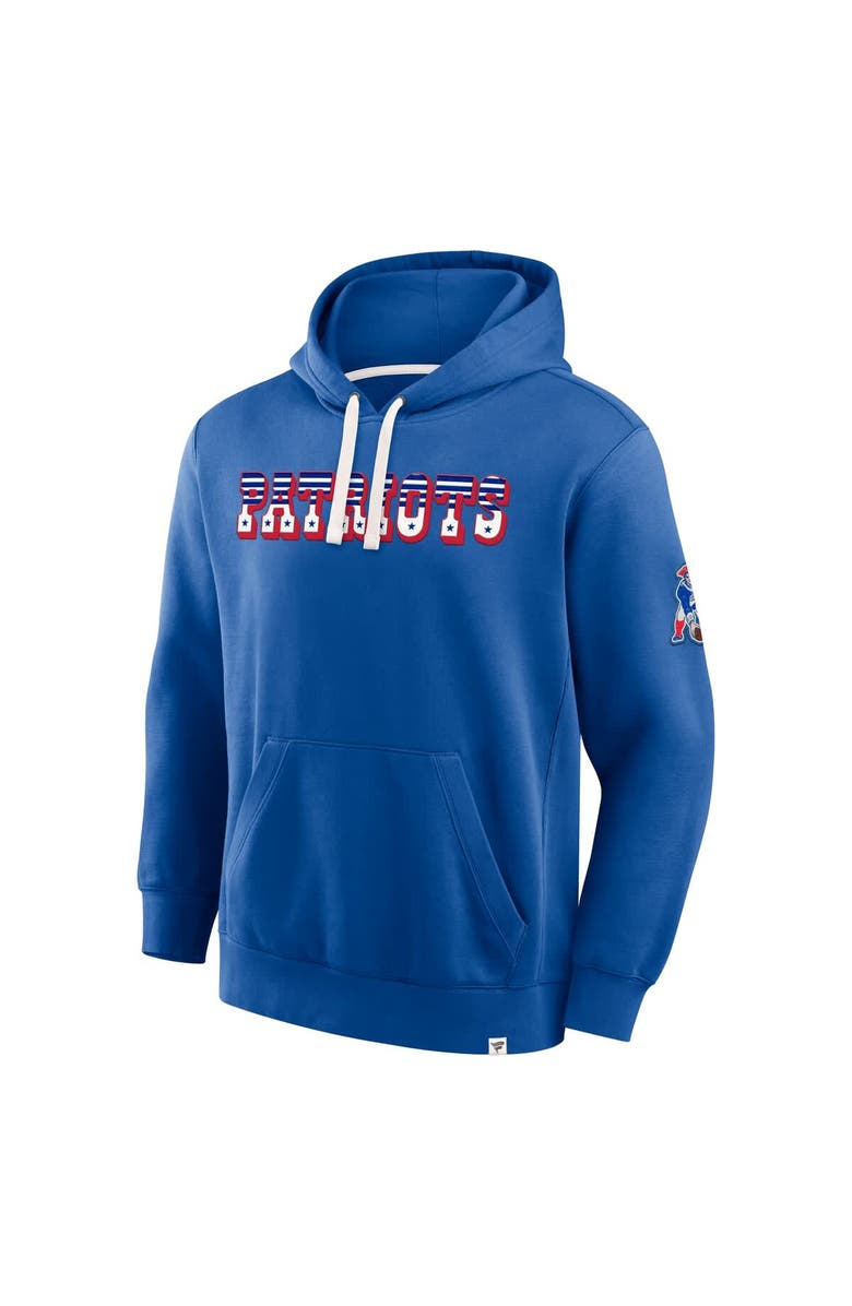 FANATICS Men's Fanatics Royal New England Patriots New Horizons Heritage Pullover Hoodie, Alternate, color, Royal