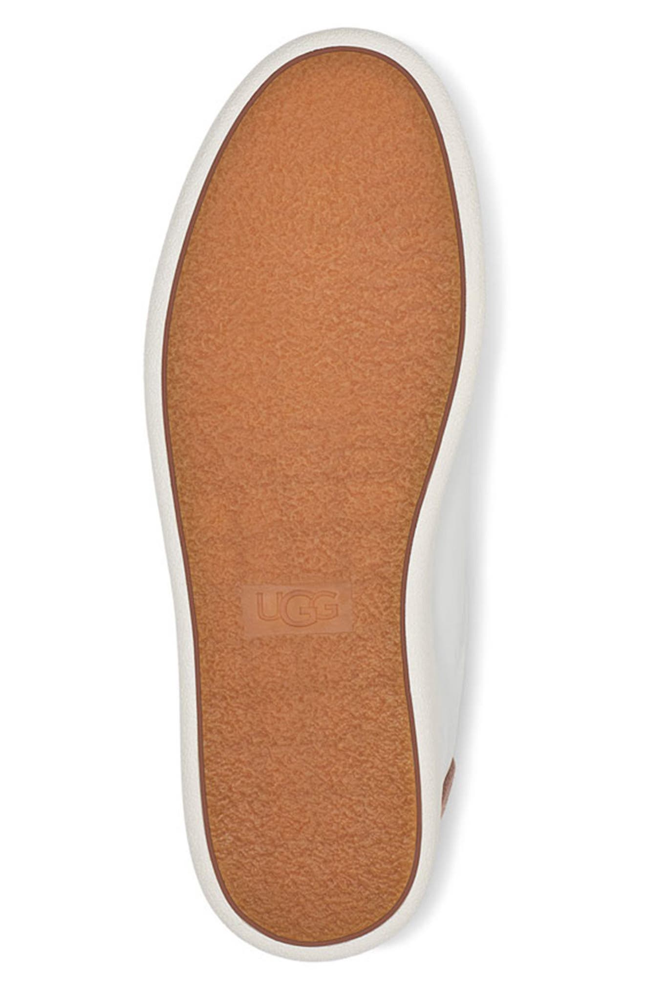 UGG Milo Leather Sneaker, Alternate, color, WHITE