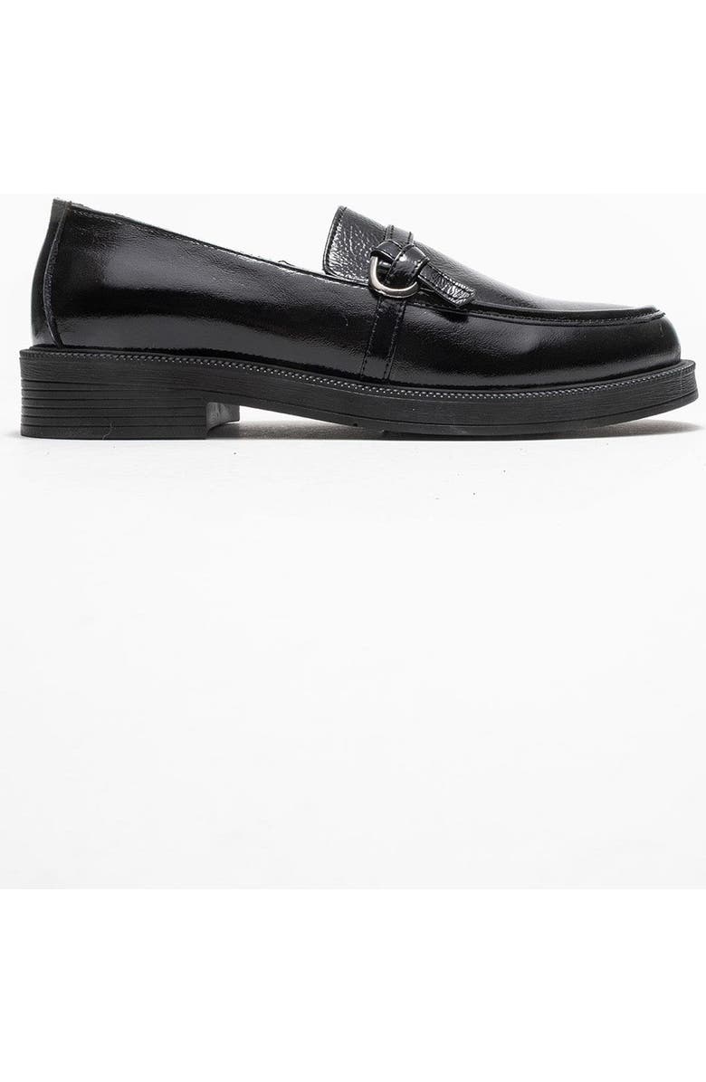 Forever & Always Shoes Galea Buckled Leather Loafers, Alternate, color, Black Patent Leather