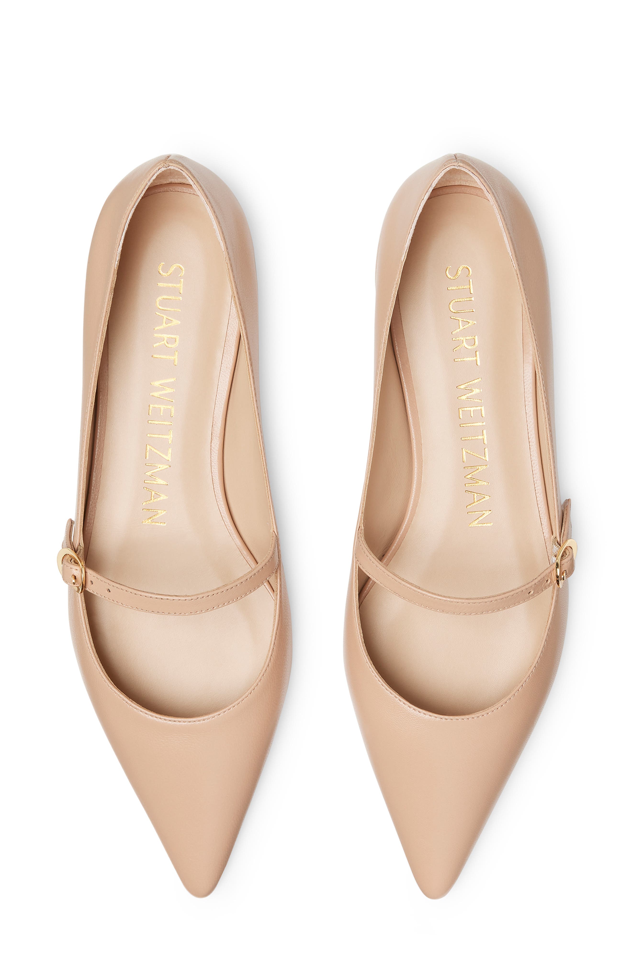 Stuart Weitzman Emilia Mary Jane Flat, Alternate, color, Adobe