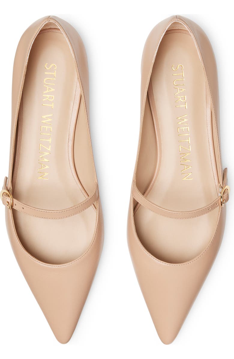 Stuart Weitzman Emilia Mary Jane Flat, Alternate, color, Adobe