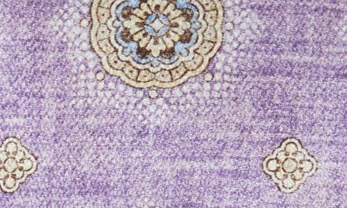 Shop Edward Armah Paisley & Medallion Reversible Silk Pocket Square In Lavender