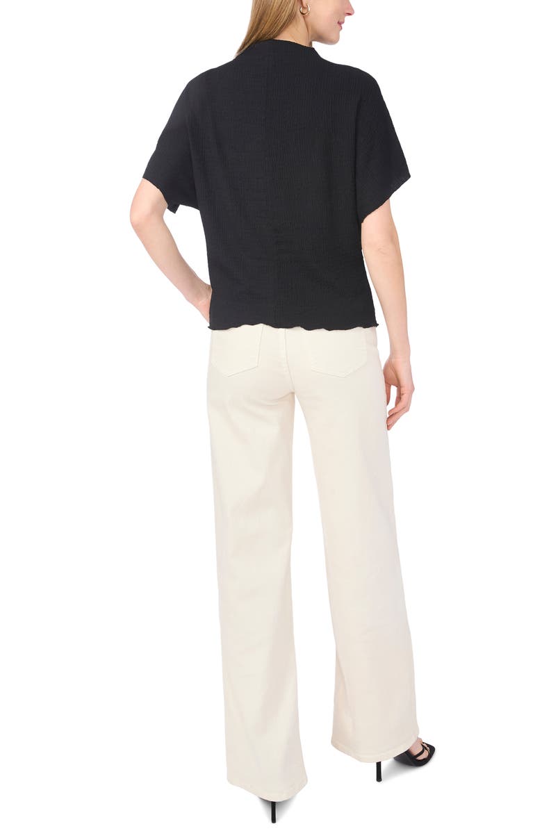 Vince Camuto Dolman Drape Sweater, Alternate, color, Rich Black