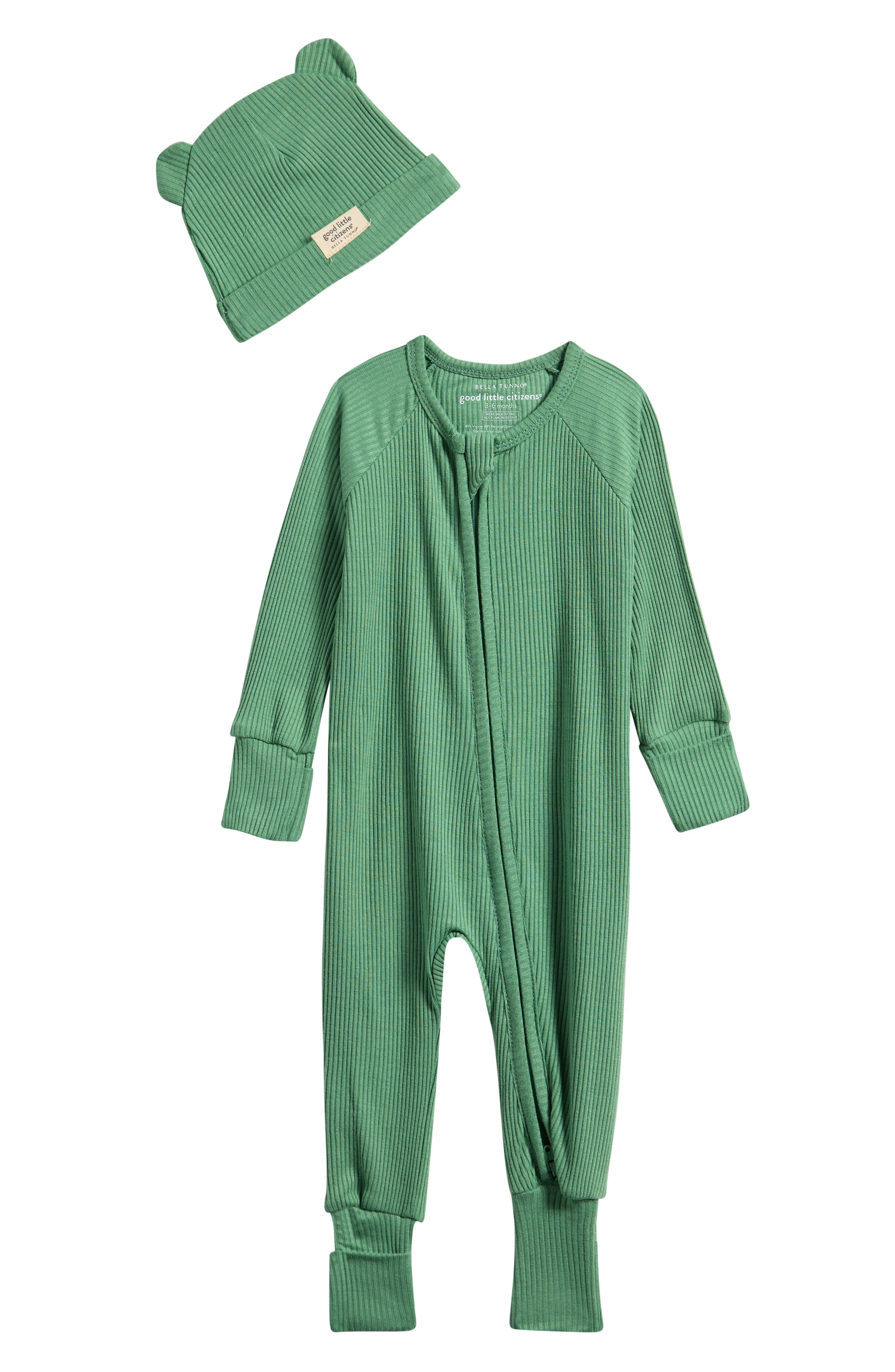 Bella Tunno Rib One-Piece & Hat Set