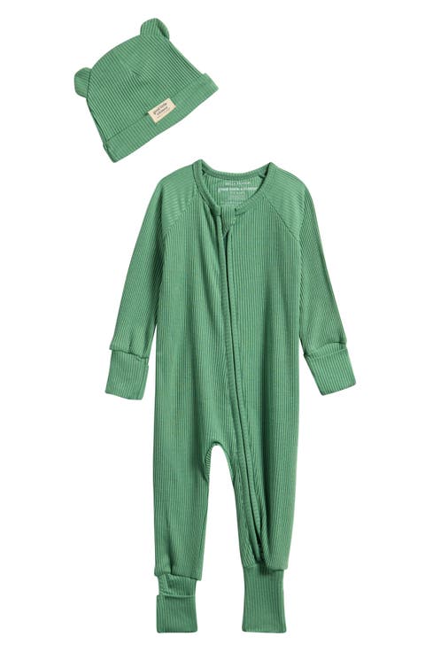 Rib One-Piece & Hat Set (Baby)