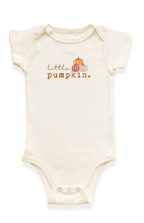 Little Pumpkin Stack Organic Baby Bodysuit