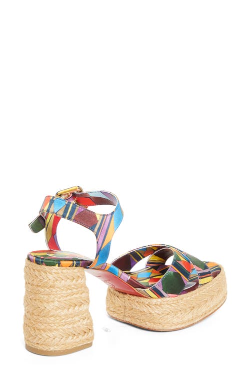 Christian Louboutin Calakala Espadrille Platform Sandal In Multi