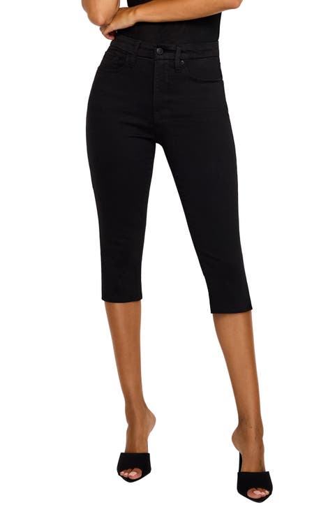 Good Capri Jeans (Black 001) (Regular & Plus)