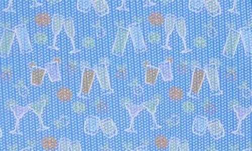 Johnston & Murphy Cocktail Print Short Sleeve Button-up Shirt In Navy Multi