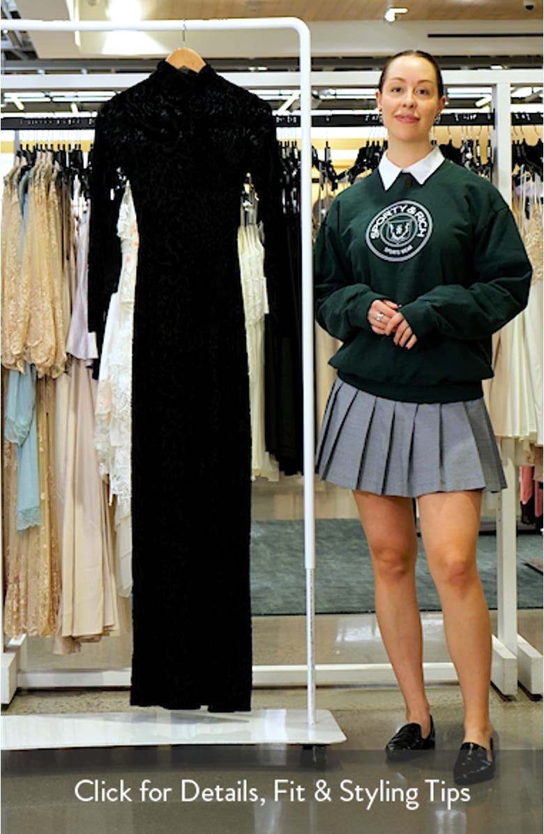 Burnout Long Sleeve Maxi Dress, sales video thumbnail