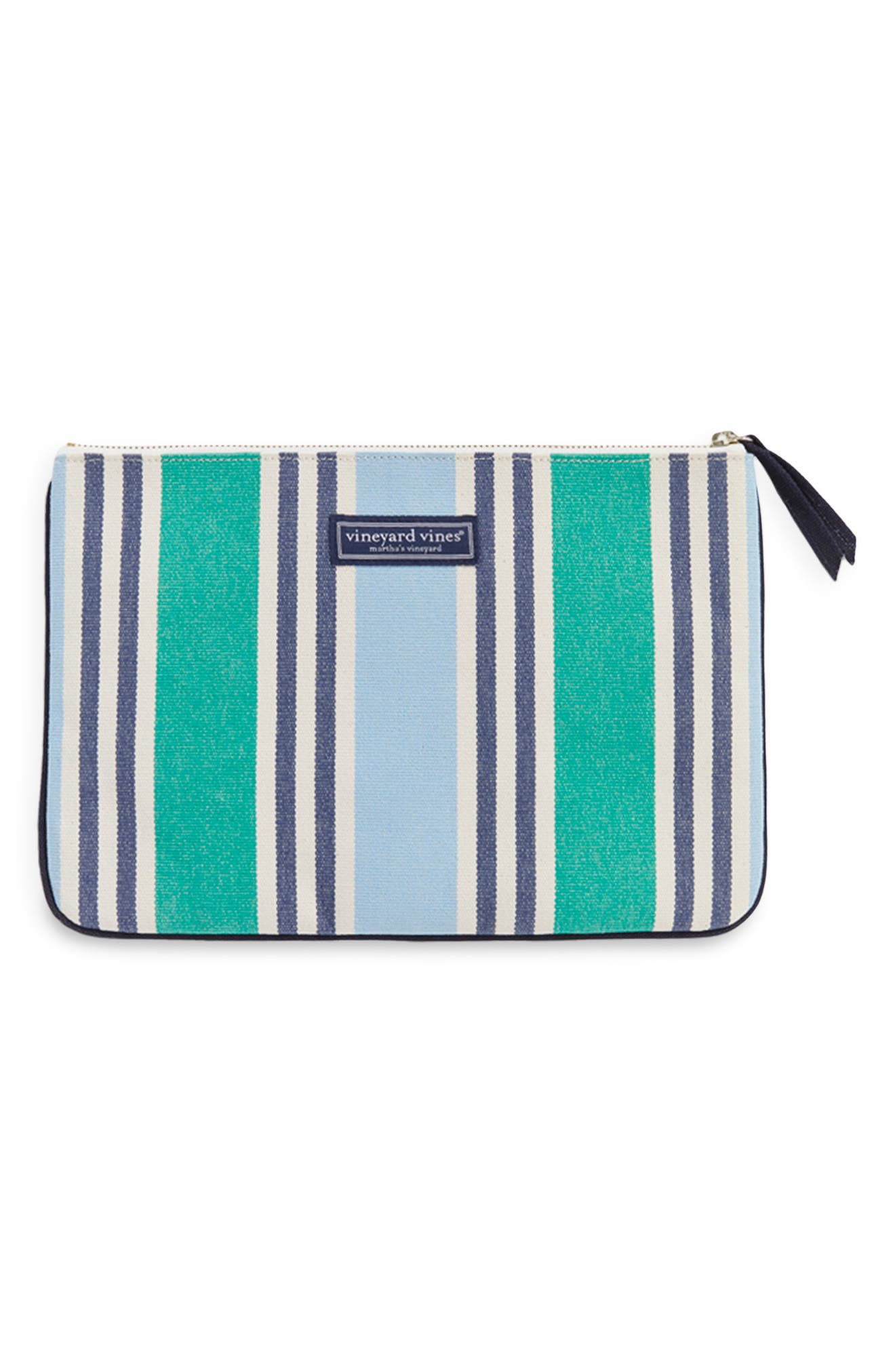 vineyard vines Blocked Stripe Zip Pouch, Main, color, 