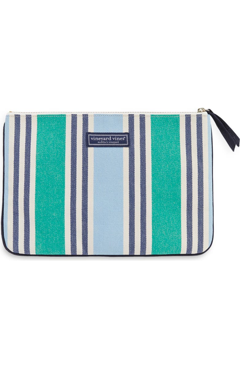 vineyard vines Blocked Stripe Zip Pouch, Main, color,