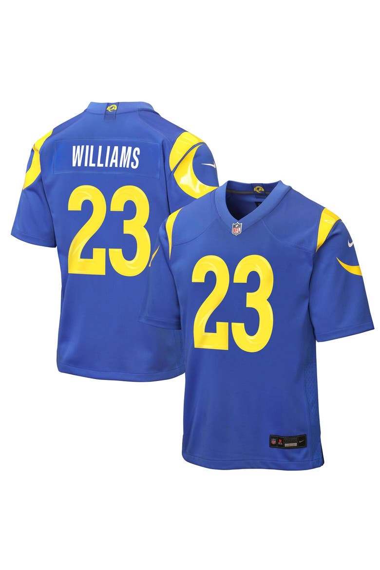 Youth Nike Kyren Williams Royal Los Angeles Rams Game Jersey, Main, color, Royal