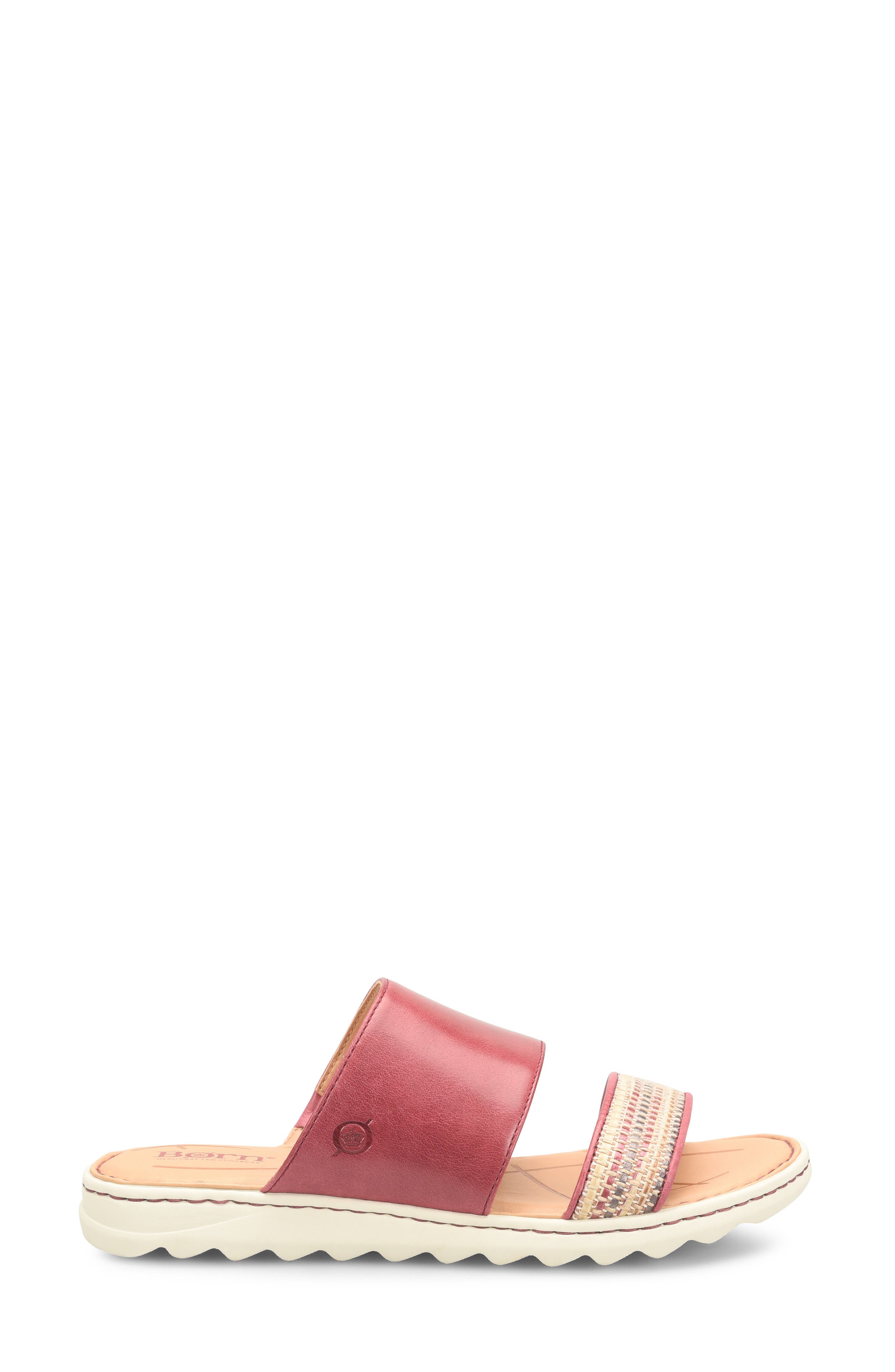 Shore Slide Sandal, Alternate, color, RED FABRIC COMBO